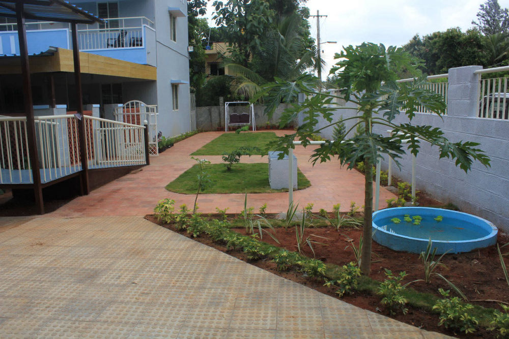 NMT's Residential Care Centre at Kothanur has a well manicured garden with lawn