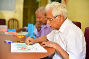 Cognitive activities are regularly conducted at the Day Care Centres