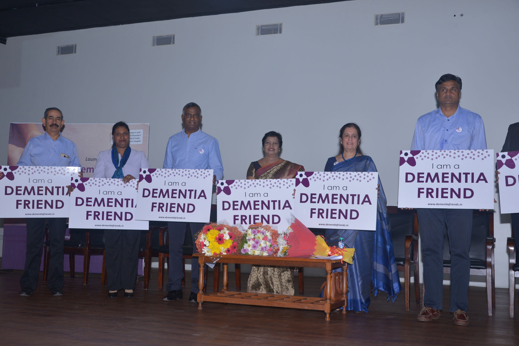 Javagal Srinath, the Ambassador for the Dementia Friends Program among other VIPs at the Launch of the Dementia Friends Movement