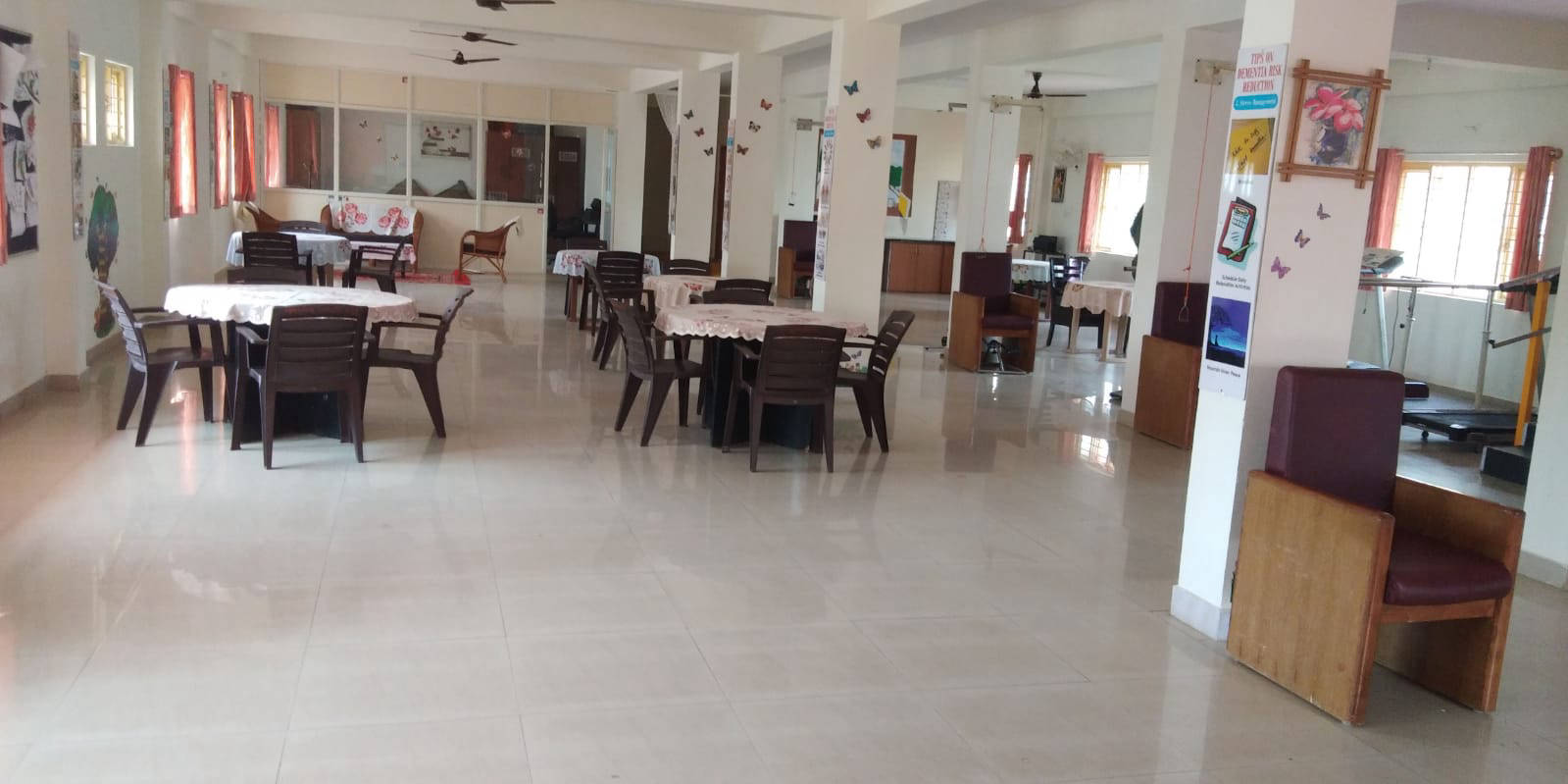 The large and spacious hall at NMT's Jayanagar Day Care Centre